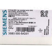 Siemens Schlüsselschalter BKS 3SB3 000-5AD01 OVP