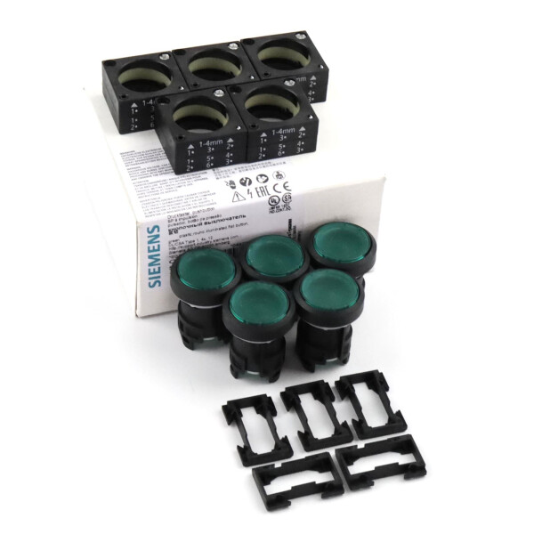 Siemens Leuchtdrucktaster 3SB3 001-0AA41 (5Stk.) OVP