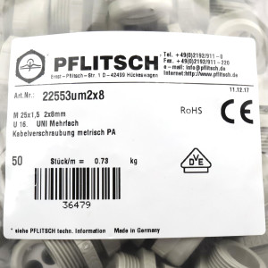 PFLITSCH Kabelverschraubungen 22553um2x8 (50Stk.) OVP