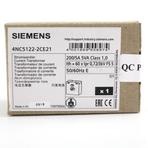 Siemens Stromwandler 4NC5122-2CE21 OVP
