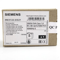 Siemens Stromwandler 4NC5122-2CE21 OVP