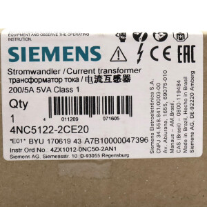 Siemens Stromwandler 4NC5122-2CE20 OVP