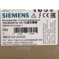 Siemens Stromwandler 4NC5122-2CE20 OVP