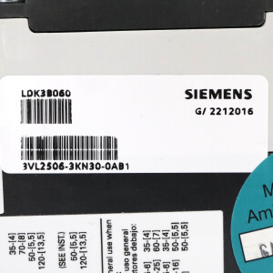 Siemens Leistungsschalter 3VL2506-3KN30-0AB1 LDK3B060 OVP