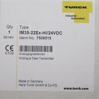 Turck Analogsignaltrenner IM35-22EX-HI/24VDC 7506515 SIE