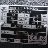 Grundfos Eintauchpumpe MTR10-6/6A-W-A-HQQV 10m³/h 62.2m max NOV