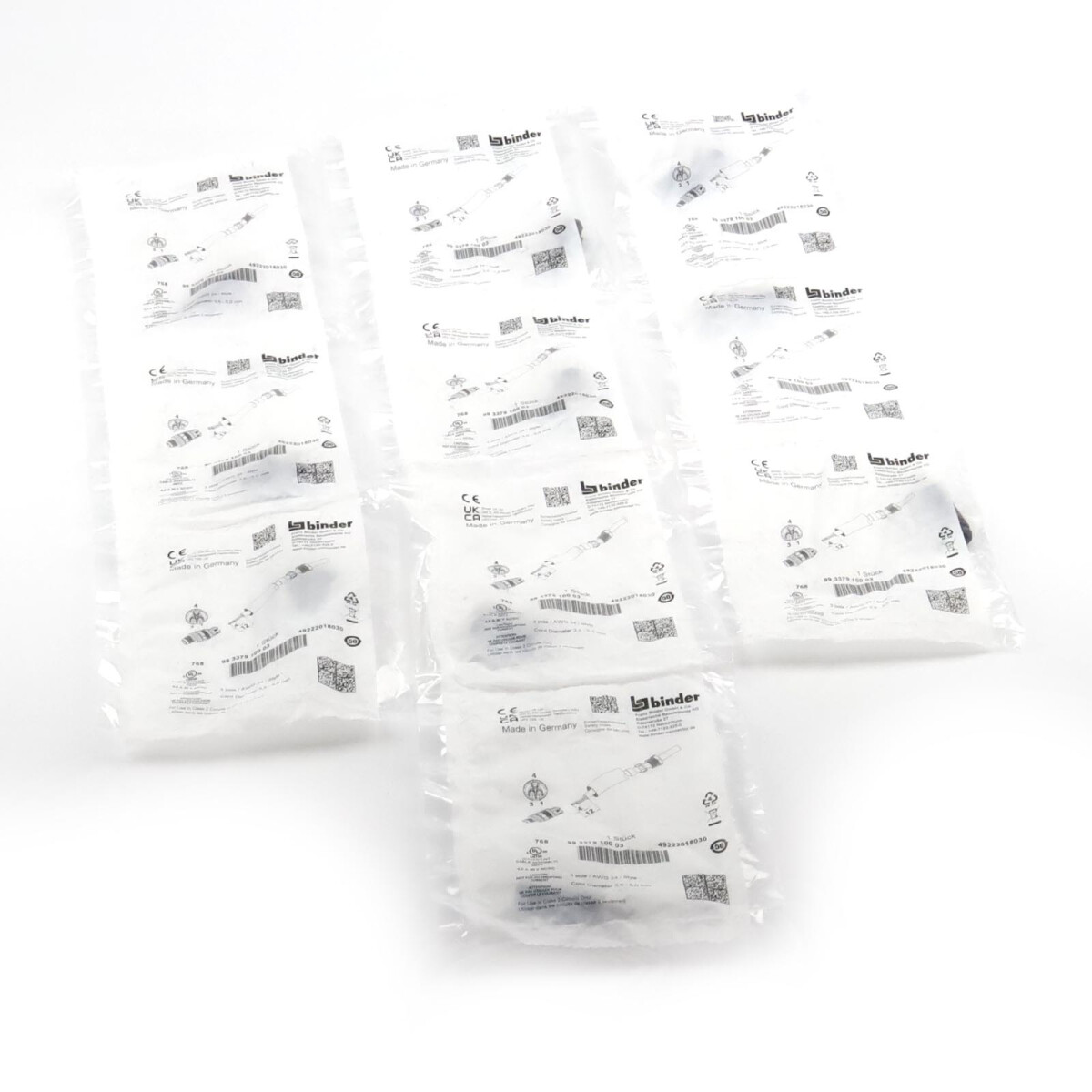 binder M8 Kabelstecker 99 3379 100 03 (10Stk.) OVP