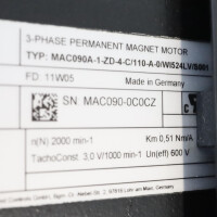 Rexroth Servomotor MAC090A-1-ZD-4-C/110-A-0/WI524LV/S001 R911266871 NOV