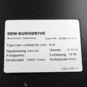 SEW Lüfter CM112/BR8/VR 24V=KLK 05964199 24VDC NOV