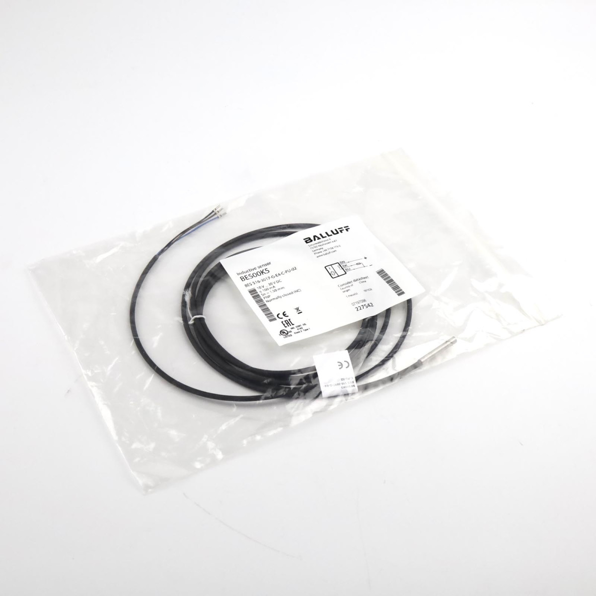 Balluff induktiver Sensor BES00K5 BES 516-3017-G-E4-C-PU-02 