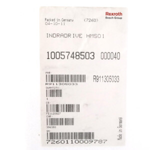 Rexroth Einzelachswechselrichter HMS01.1N-W0036-A-07-NNNN R911295324 OVP