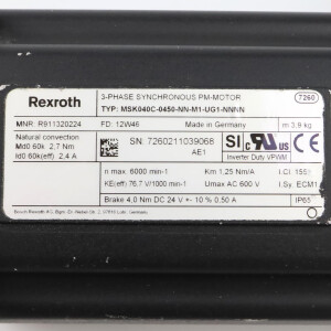 Rexroth Servomotor MSK040C-0450-NN-M1-UG1-NNNN R911320224 GEB