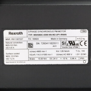 Rexroth Servomotor MSK060C-0300-NN-M2-UP1-RNNN R911307237 OVP
