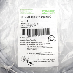 MURR ELEKTRONIK Ventilstecker 7000-80021-2160300 OVP