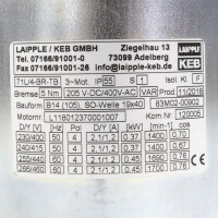 Laipple/KEB Drehstrommotor 71L/4-BR-TB 0,37kW 1400min1 NOV