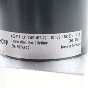 Beckhoff Planetengetriebe AG2210 LP 050S-MF1-10-1C1-3S-AM303x i=10 NOV