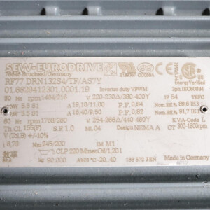 SEW Getriebemotor RF77 DRN132S4/TF/AS7Y i=6,79 NOV