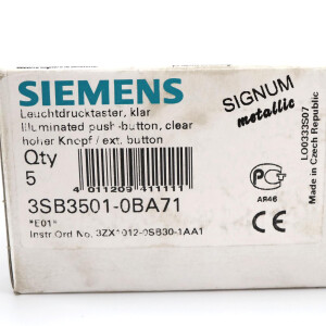 Siemens Leuchtdrucktaster 3SB3 501-0BA71 (5Stk.) OVP