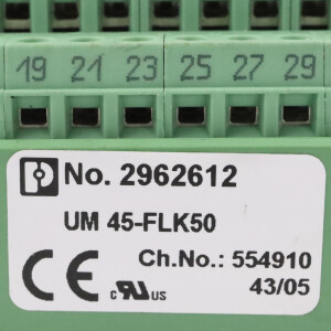 Phoenix Contact Übergabemodul UM 45-FLK50 2962612 GEB