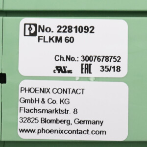 Phoenix Contact Übergabemodul FLKM 60 2281092 NOV
