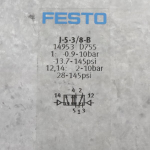 Festo Pneumatikventil J-5-3/8-B 14953 NOV