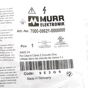 Murr elektronik M8 Bu. Schraubklemme 7000-08621-0000000 OVP