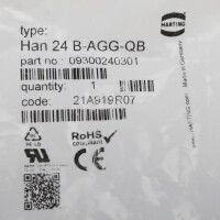 Harting Anbaugehäuse Han 24B-AGG-QB 09300240301 OVP