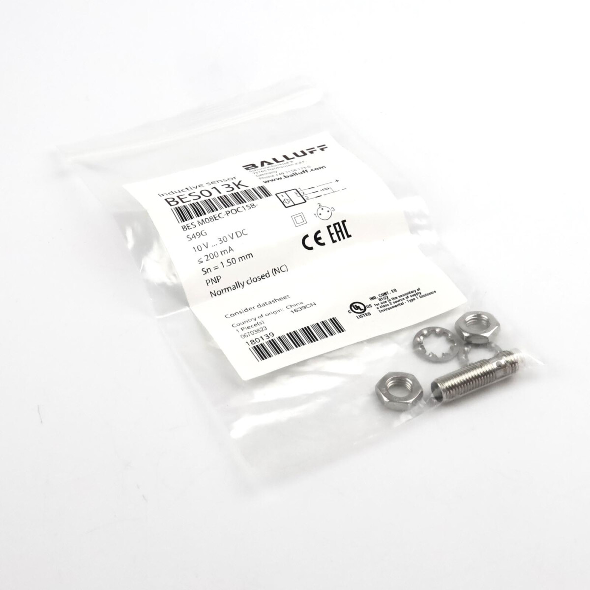 Balluff induktiver Sensor BES013K BES M08EC-POC15B-S49G OVP