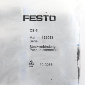 Festo Steckverbindung QS-8 153033 (10Stk.) OVP