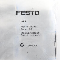 Festo Steckverbindung QS-8 153033 (10Stk.) OVP