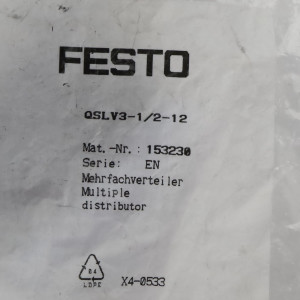 Festo Mehrfachverteiler QSLV3-1/2-12 153230 OVP