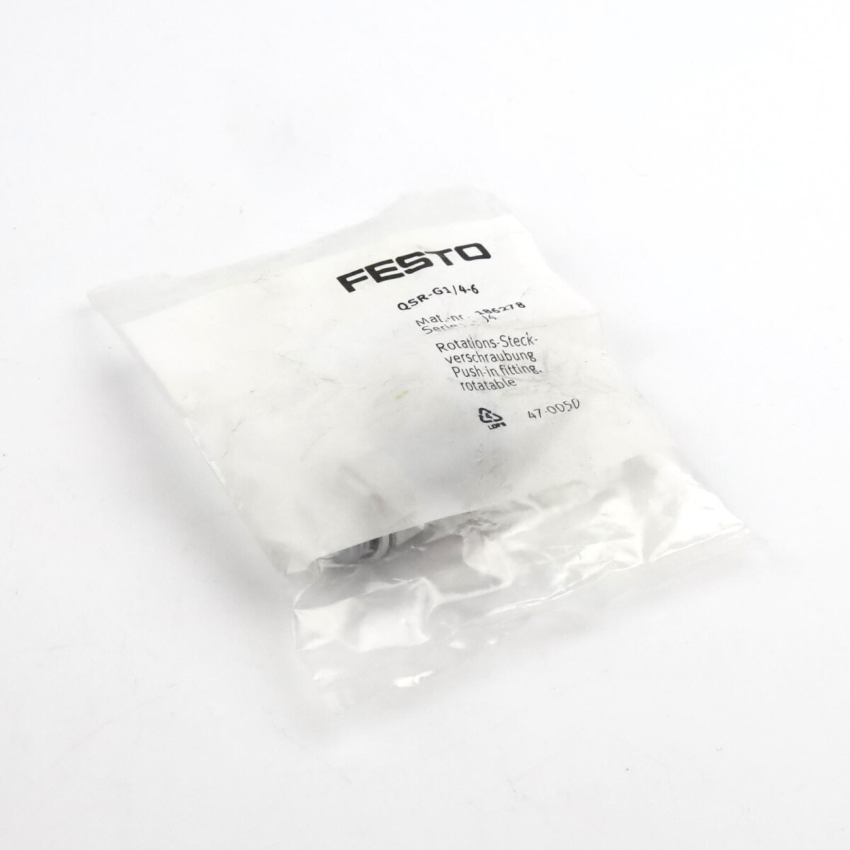 Festo Rotations-Steckverschraubung QSR-G1/4-6 186278 OVP
