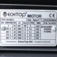 GEA Tuchenhagen Kreiselpumpe TP1020/2/50/120/1.5kW/DN/GO/50/40/EK/E/-/1/-/J/J/- GEB
