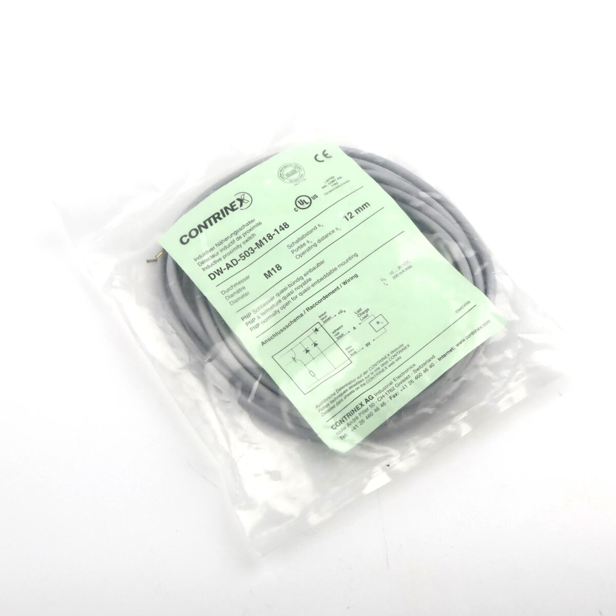 CONTRINEX Induktiver Näherungsschalter DW-AD-503-M18-14