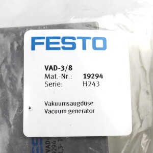 Festo Vakuumsaugdüse VAD-3/8 19294 OVP