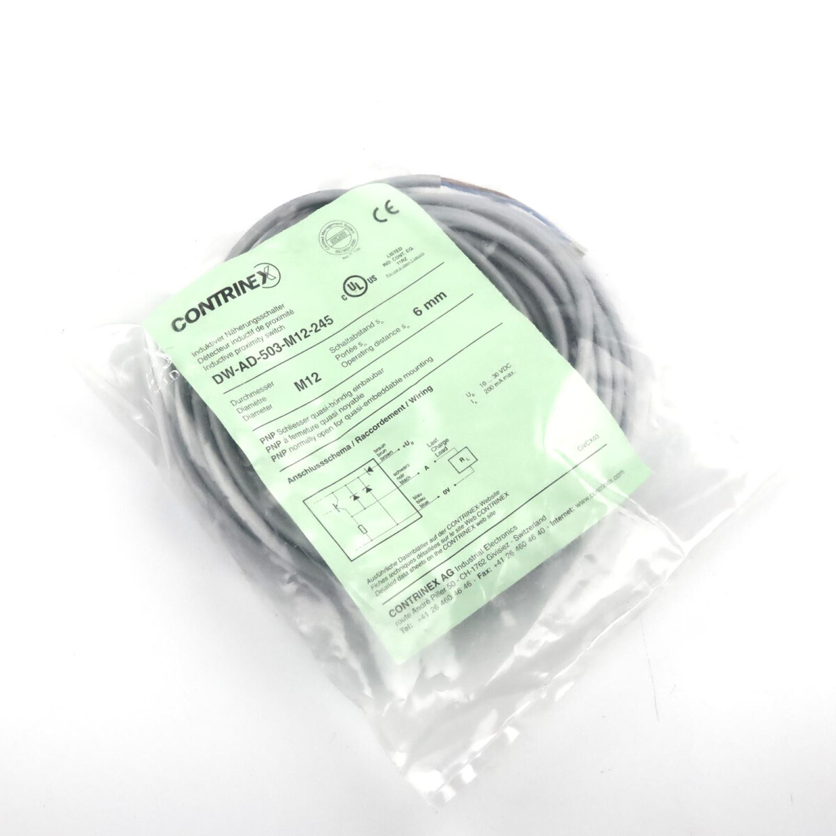 CONTRINEX Induktiver Näherungsschalter DW-AD-503-M12-24