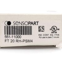 SENSOPART Reflexionslichttaster FT 20 RH-PSM4 551-11000 OVP