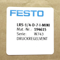 Festo Druckregelventil LRS-1/4-D-7-I-MINI 194615 OVP