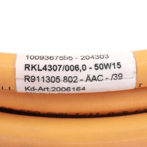 Rexroth Leistungskabel RKL4307/006 R911305802 NOV