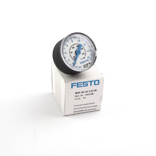 Festo Präzisionsmanometer MAP-40-16-1/8-EN 161128 OVP