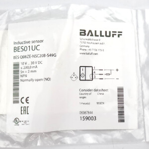 Balluff induktiver Sensor BES01UC BES Q08ZE-NSC20B-S49G OVP