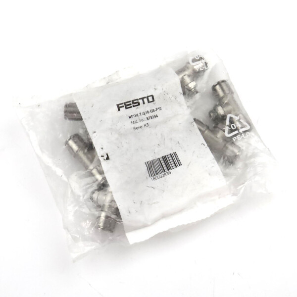Festo T-Steckverbindung NPQH-T-G18-Q8-P10 578394 (10Stk.) OVP