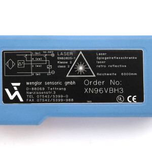 wenglor Spiegelreflexschranke Retro-Reflex Sensor XN96VBH3 NOV