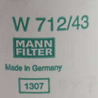 Mann Filter Ölfilter W 712/43 NOV