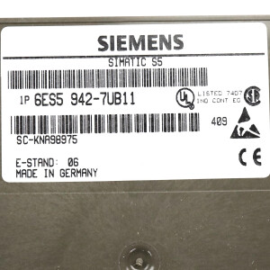Simatic S5 CPU942B 6ES5 942-7UB11 E-Stand:06 OVP