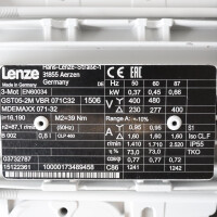 Lenze Getriebemotor GST05-2M VBR 071C32 0,37/0,45/0,66kW i=16,190 NOV