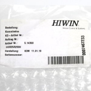 HIWIN Profilschiene HGR25R200H (6Stk.) OVP