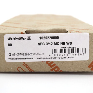 Weidmüller Leiter- und Kabelmarkierer SFC 3/12 MC NE WS 1025220000 (80Stk.) OVP