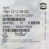 Harting Steckverbindereinsatz Han Q12-M-QL 09120123001 (10Stk.) OVP