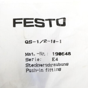 Festo Steckverschraubung QS-1/2-10-I 190648 (2Stk.) OVP
